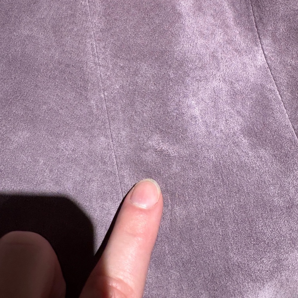 Lavender Suede Fringe Collar Jacket - Picture 9 of 13